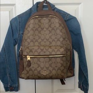 Authentic Coach Charlie backpack/matching wallet